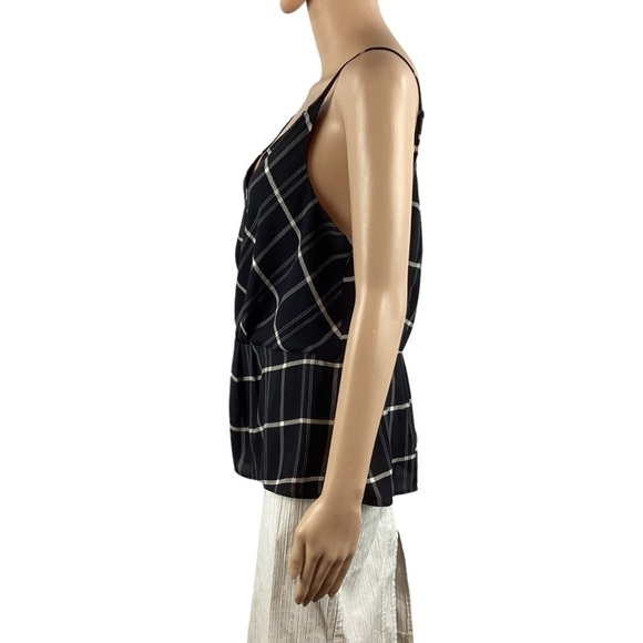 cabi Check Crossover Cami Top Style 3986 Size 8 Black - Picture 4 of 7